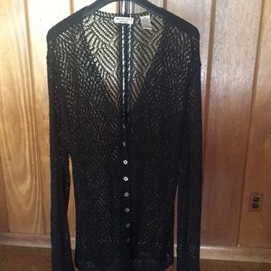 Black Apostrophe Cardigan 2X
